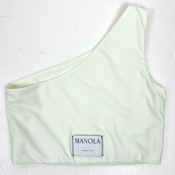 Alohas Manola Asymmetrical Shoulder Naked Top Bra Avorio - Picture 4 of 12